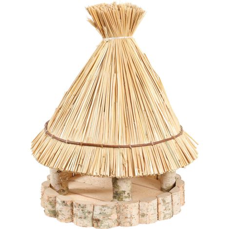 Mangeoire paillote ronde ø31 cm hauteur 47 cm, pour oiseaux - animallparadise (1/5)