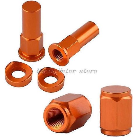 Felgenmuttern, Schrauben, Distanzstücke, Ventilkappen für Motocross-Motorräder KTM EXC EXCF SX SXF XC XCW XCF 125 150 200 250 350 450 525 530 300 – Orange