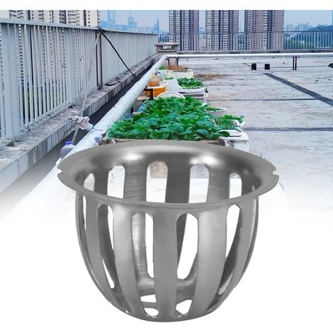 2 Stück Edelstahl Runde Anti-Verstopfungs-Dachablauf Bodenablauf für Garten Balkon (75 mm) (1/4)