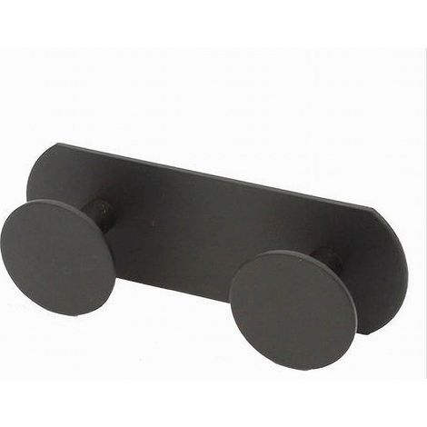 Cleafe - Appendino Con 2 Ganci Appendi Porta Asciugamano A 2 Posti Bagno Casa Nero 59766 - (1/2)