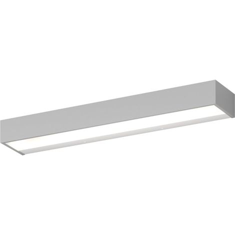Applique moderno top light bios 1213 55 led switch 2640lm alluminio illuminazione modulo integrato, finitura metallo argento