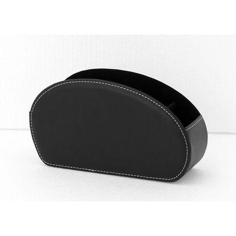 Porta telecomandi con 5 scomparti，organizer in pelle per telecomandi. Adatto per telecomandi di TV，pelle，nero，Blu (1/5)