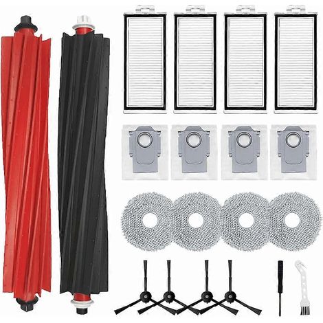 Pièces détachées pour aspirateur robot Roborock Qrevo Master / P10s Pro V20 : brosse latérale principale, filtre HEPA, lingette de nettoyage et sacs à poussière (1/5)