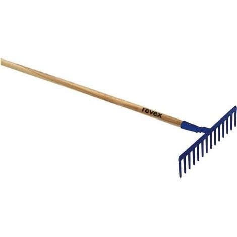 Revex – Râteau forgé 14 dents en acier – Tête forgée ultra-résistante pour sols durs – Outil jardinage professionnel