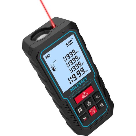 Télémètre laser de 70 mètres, précision +/- 2 mm, peut mesurer la distance/longueur/surface, écran LCD rétroéclairé de 2 pouces, pile incluse.