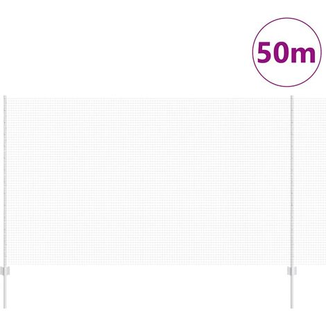 Maison Exclusive - Schweißdrahtzaun mit Pfosten 50 x 1,4 m (B x H