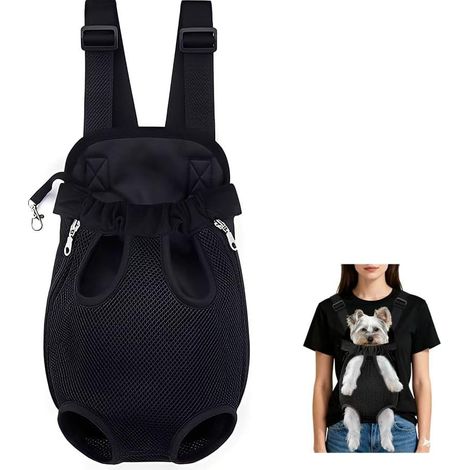 Haustierrucksack, atmungsaktiv, verstellbar, Polyester, für Hunde und Katzen, Wandern und Reisen (1/5)