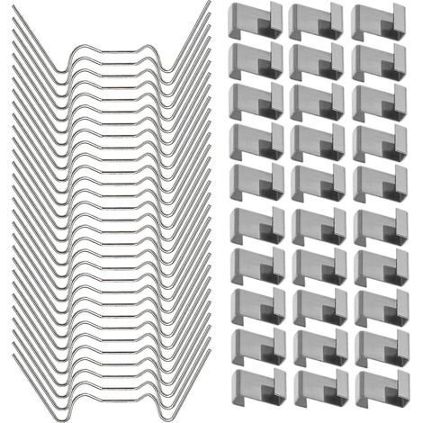 100 clips de fixation pour vitres de serre, clips en acier inoxydable pour fenêtres de serre, fixation de vitres (1/5)