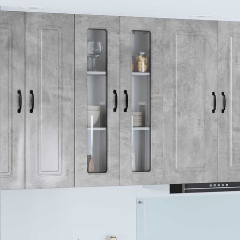 Armoire de cuisine-Meuble de cuisine-Armoire de rangement Kalmar Gris béton 60 x 31 x 100 cm 911032 (1/5)