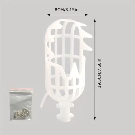 Panier de jardin en plastique pour cueilleur de fruits 20x10,5cm - Cueillette de baie de laurier pour pommes, poires, pêches, usage jardinage et agriculture, couleur blanche (1/4)