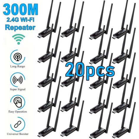répéteurs Wi Fi sans fil 300 Mbps amplificateur de signal USB adaptateur carte réseau longue distance (1/5)