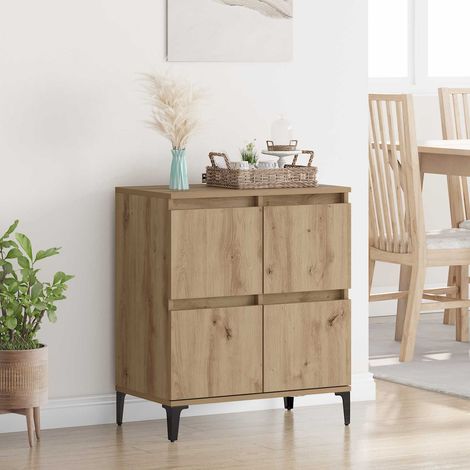 vidaXL  Sideboard  Artisan Oak 60 x 35 x 70 cm Engineered Wood and Iron