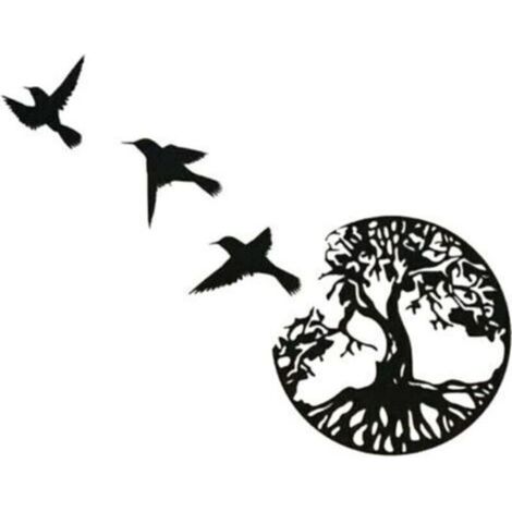 déco murale.Art Mural en Métal. Art de l'arbre de Vie. Signe de Famille Arbre en Métal. Décoration Murale. Décor D'intérieur (1/4)