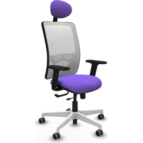 Chaise de bureau piqueras y crespo Zulema blanc appui lombaire ajustable (1/2)