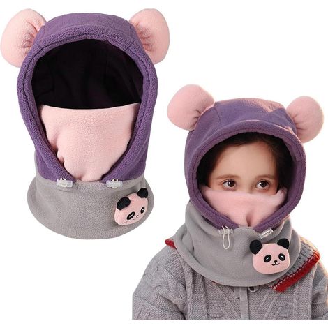 Kinder Sturmhaube Fleece mit 3D Tier Motiv, winddicht & warm, Einheitsgröße (1/5)