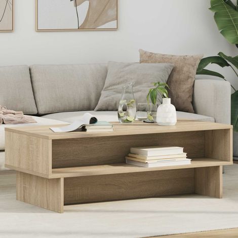 vidaXL Coffee Table Sonoma Oak 100 x 46 x 35 cm Engineered Wood (1/5)