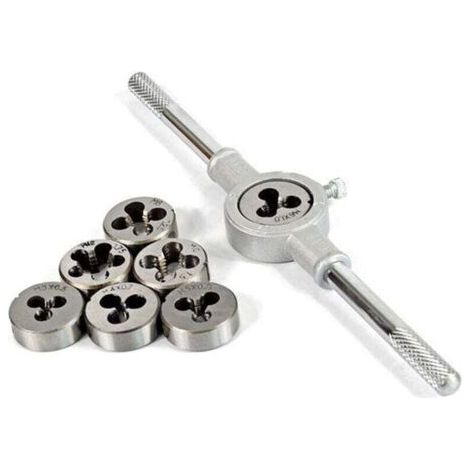 8 Pièces Filières Métriques En Acier Circulaire Métrique Die Clé De Filetage Hexagonal Métrique Outils De Main
