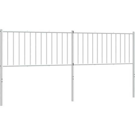 Cabecero accesorio para dormir mueble de dormitorio 193 cm metal blanco TDL0202466