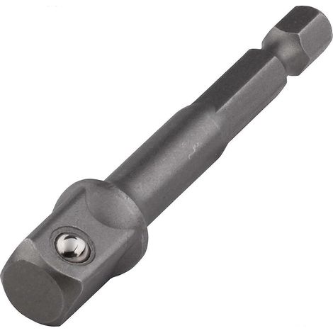 Adaptateur de tige hexagonale vers douille carrée, adaptateur de tige de perceuse/visseuse 3/8 (65 mm) (1/5)