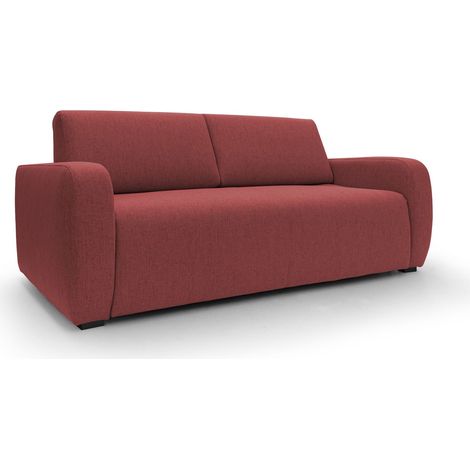 Duna Schlafsofa mit 20 cm Matratze aus wasserfestem Stoff T03 195 cm (mat. 140x197) rot