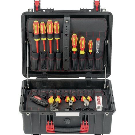 Mallette à outils d'électricien R21652089 88 pièces GEDORE RED