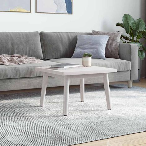 Maison Exclusive - Piano Tavolo Bianco 50x50x2,5cm Legno Massello di Pino Quadrato
