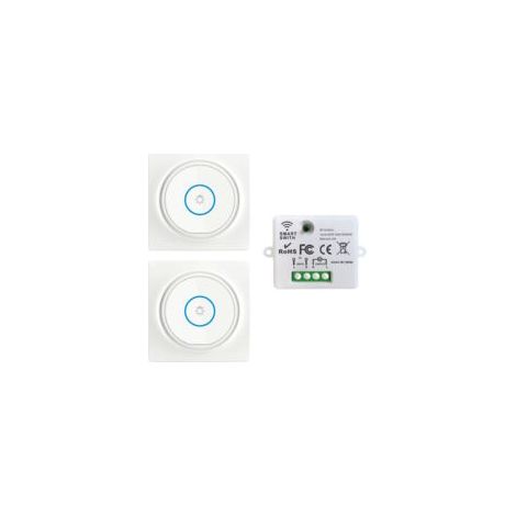 Interrupteur Sans Fil, Interrupteur Auto-générateur Mobile 433Mhz 220V Relais Mini récepteur Rf émetteur Radio Télécommande 100M Contrôle De Portée Pour La Lumière(2Interrupteurs 1Récepteur) - Crezuo
