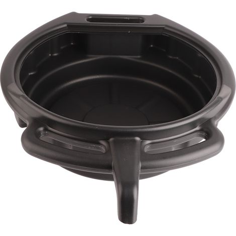 Bac de vidange d'huile portable noir, récupérateur d'huile moteur 15L, outil universel d'entretien auto, résistant au gel, pour changement d'huile voiture (1/5)