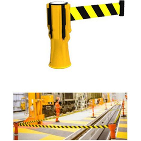 Connecteur de cône de signalisation en plastique léger, couleur jaune vif, pour magasin ou école. (1/5)