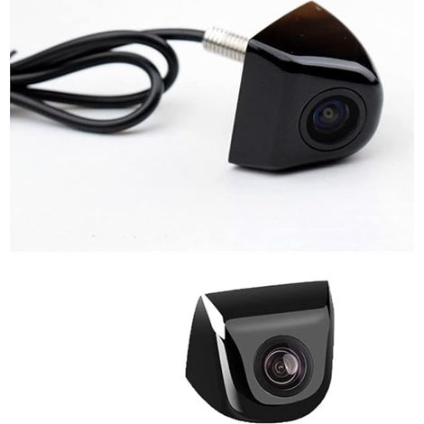 Caméra de recul universelle HD 155° 720P étanche - Pour voiture, SUV, camping-car, remorque, caravane, camionnette, pick-up (noir)
