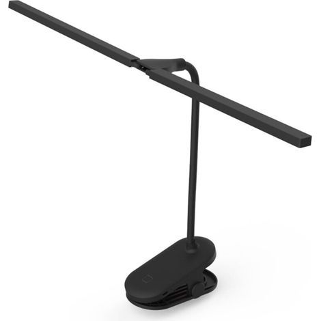 Lampe de Bureau Lampe d'étude Pince LED étudiant Soins des Yeux créatif Rechargeable USB dortoir étude Chambre Lecture Lampes de Bureau,Noir [1500mAh] (1/2)