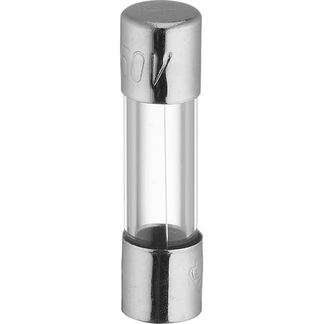 Fusible de vidrio de fusión rápida, diámetro 5 mm, l. 20 mm, 2A, 250V, 3 piezas