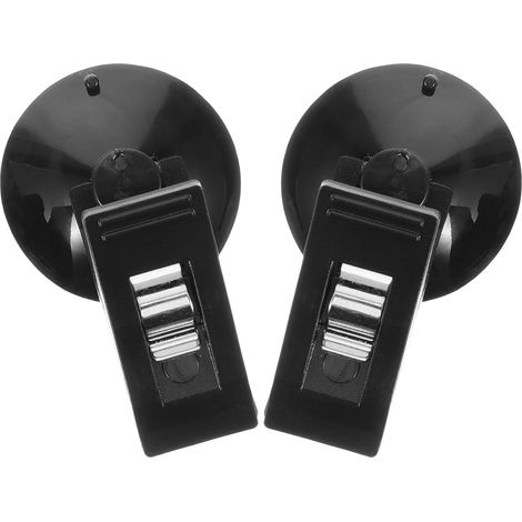 Clips de pare-brise noirs avec ventouse, lot 2, porte-billets et (1/5)