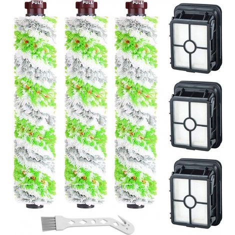 Set de Recambio de 3 Cepillos Rodillos + 2 Filtros BISSELL Crosswave Serie 17132 y 2225N, Accesorios de Aspiración para Hogares con Mascotas (1/5)