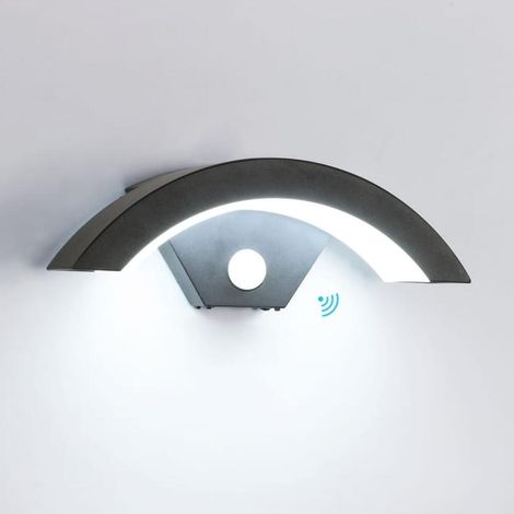 Applique Murale Exterieure avec Détecteur de Mouvement, Lampe Murale 6500K Étanche IP65, avec Détecteur pour Cour Terrasse Entrée Jardin Noir (1/5)