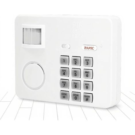 Alarme à Détecteur de Mouvement PIR sans Fil, Sirène d'urgence avec Clavier de Sécurité et Mot de Passe, Détecteurs Infrarouges à Distance (1/5)