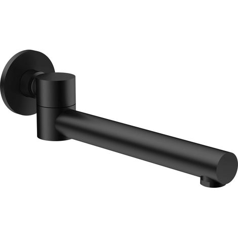 Bocca per vasca da bagno rotonda in ottone 24.4 cm girevole finitura nero - Casvo