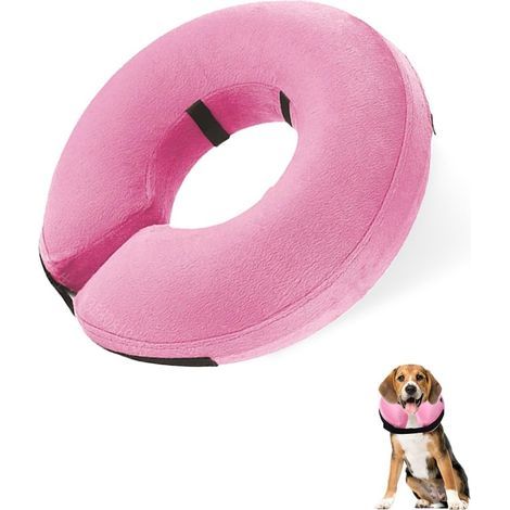 Collerette Chien Gonflable L,Collerette de Protection Chat avec Réglable,Collier de Récupération pour Chien,Colerettes Chiens Anti Lechage,Collerettes Souple Chiens Mordre pour Chirurgie (1/5)