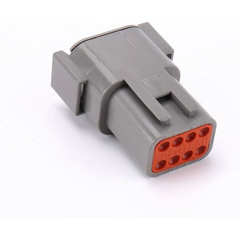 Connecteur automobile étanche DTM04-8P, fiche mâle/femelle à verrouillage pour faisceaux de câbles de poids lourds (1/4)