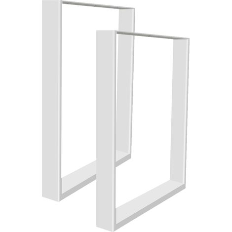 2er Set Tischgestell 6072cm Tischuntergestell Tischkufen Tischbeine Tischfüße WEIß