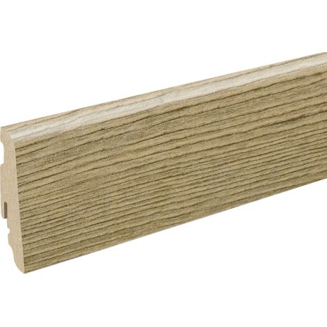 Neuhofer Fußleiste 240 cm 58 x 19 mm Oak natural grey Sockelleisten (1/2)