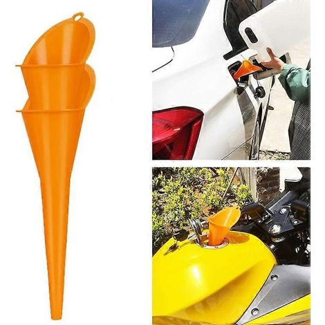 Entonnoir à long manche pour voiture, outil de remplissage de carburant (essence/huile), entonnoir en plastique anti-éclaboussures, outils de ravitaillement pour motos, accessoires automobiles (1/5)