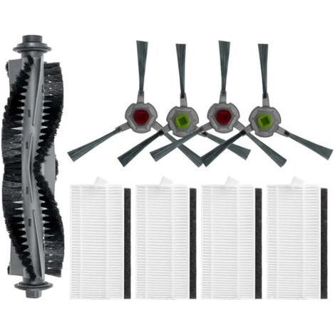 Kit de 9 brosses latérales principales pour aspirateur robot P20, 1 brosse à rouleau principale, 4 filtres HEPA, 4 brosses latéral (1/5)