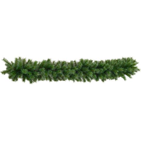 Ghirlanda natalizia artificiale verde da 1,8 m con 160 rametti – Decorazione festiva per scale, caminetti e interni – Stile naturale di abete