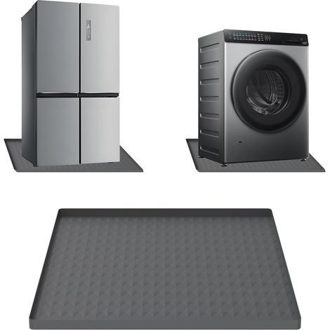Silicone mat 60x60 cm, raised edges 2.3 cm, non-slip surface, for refrigerator and washing machine (1/5)