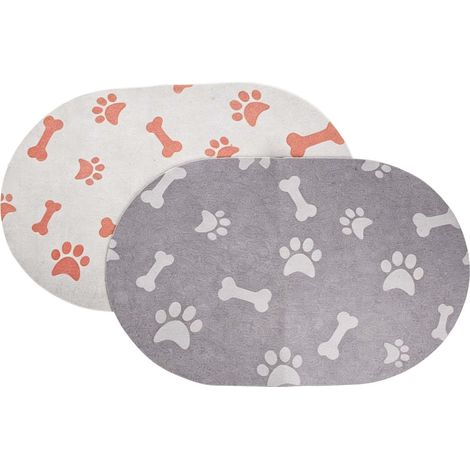 2 pcs Tapis Gamelle Chien Chat, 30x50cm Tapis Nourriture Animaux - MMCD-ZGL-04861 (1/5)