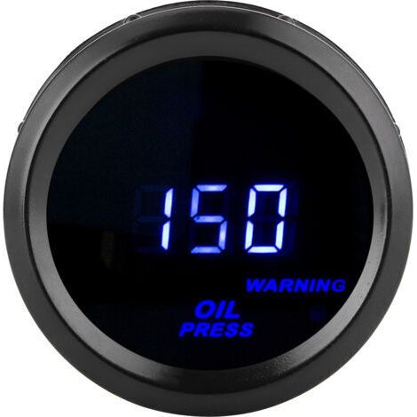 - Jauge de pression d'huile, 2in 0-150PSI 12V Automobile Digital Blue LED Manomètre de pression d'huile haute précision avec capteur