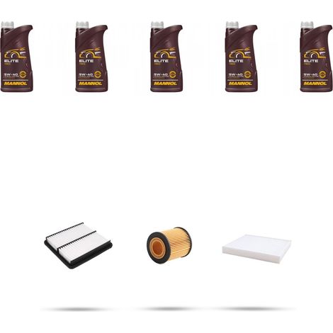 Kit tagliando 3 FILTRI e 5L OLIO compatibile con Mazda 6 (GG,GY) 1.8 88kw dal 2002 al 2007 (1/5)