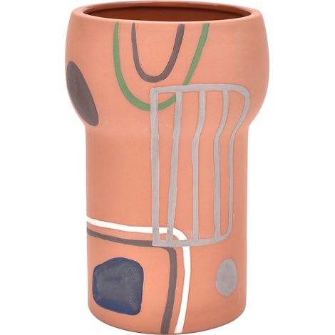 Signes Grimalt Vaso di decorazione  Vasi di vasi decorativi e supporto marrone 12x12x18cm 29960