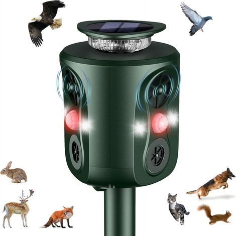 Répulsif Animal Solaire Ultrasonique 360° IP66 Pour Jardin Extérieur 1 Pièce (1/5)